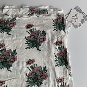 Kate Quinn Pink Calendula Bamboo Baby Swaddle